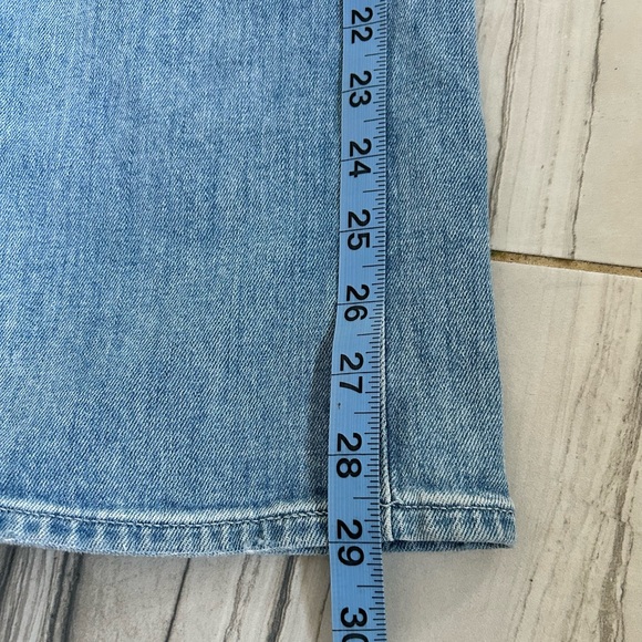 PAIGE Atley Ankle Flare Stretch Jeans Light Blue - Picture 13 of 16